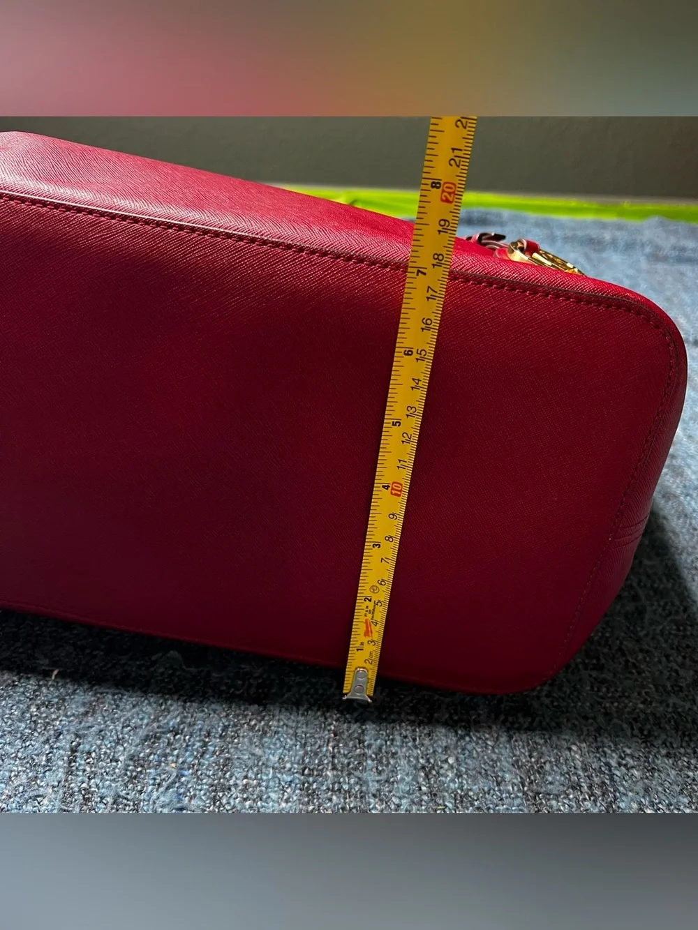 Michael Kors Jet Set Travel Tote Bag in Red Leather Multi-Function Shoulder Bag